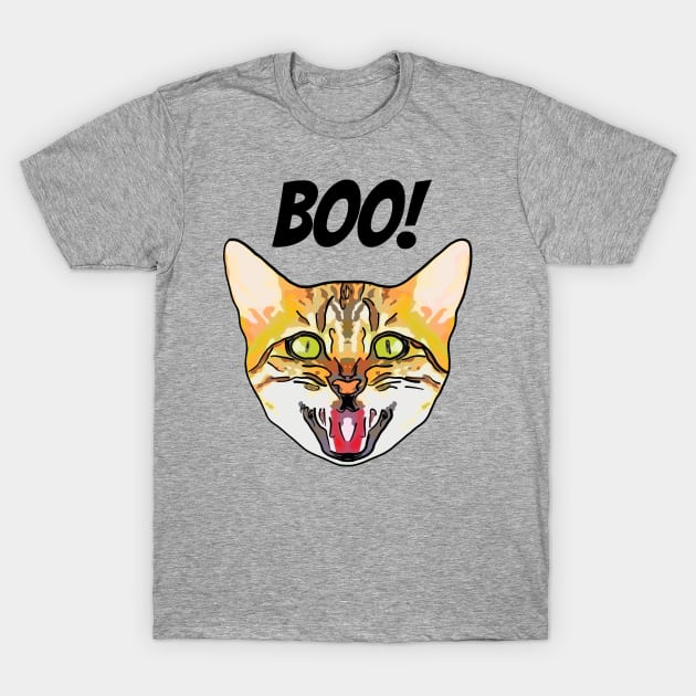 Spooky Boo Cat T-Shirt by ardp13